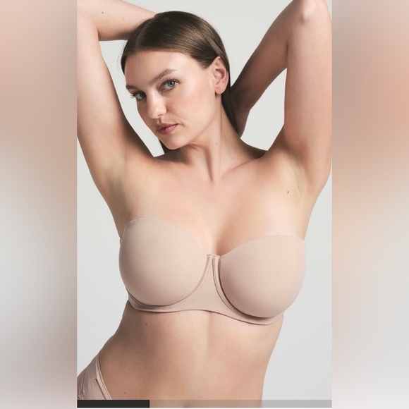 SKIMS 40H FITS EVERYBODY STRAPLESS BRA 40H tan NWOT - Picture 2 of 3